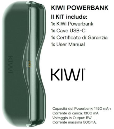 Immagine di KIWI POWER BANK MIDNIGHT GREEN - KIWI VAPOR (pvp.39,90)