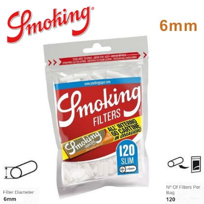 Immagine di FILTRI SMOKING SLIM 6mm 30x120pz BUSTINA+CARTINA CORTA ORANGE (Acc. 19,44)-PROV-D00026020