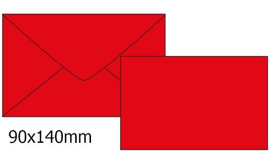 Immagine di BIGLIETTI BRISTOL DA VISITA 90x140mm 100 BUSTA + 100 FOGLI ROSSO