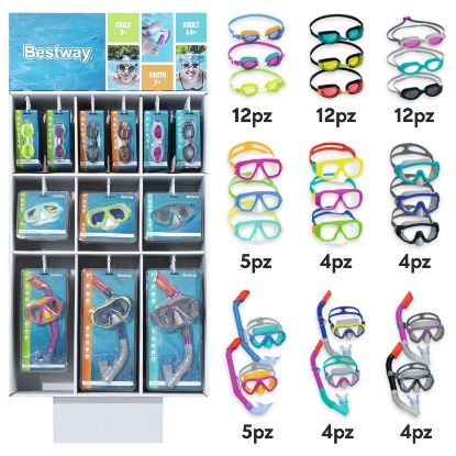 Immagine di NUOTO EXPO PISCINA MASCHERA E BOCCAGLIO 61pz - 9prodotti