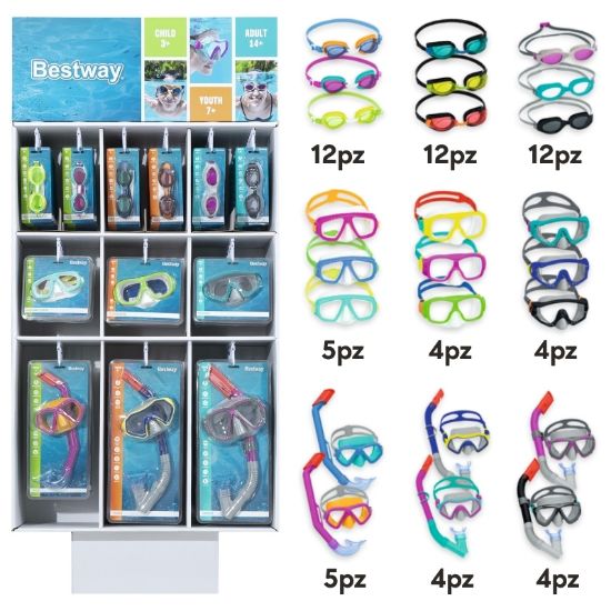 Picture of NUOTO EXPO PISCINA MASCHERA E BOCCAGLIO 61pz - 9prodotti