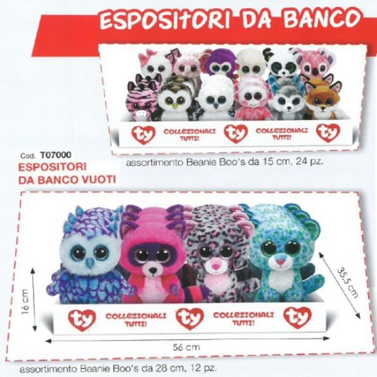 Immagine di ESPOSITORE PELUCHES BEANIE BOOS DA BANCO (acquistando 120euro)