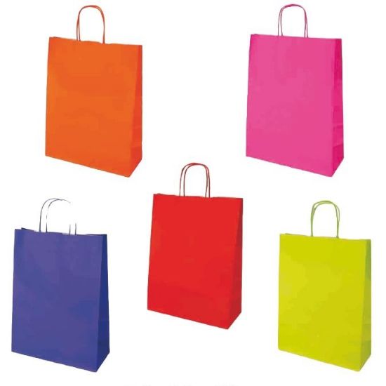 Picture of SACCHETTI SHOPPER TINTA UNITA 18x8x24cm 25pz ASSORTITE JOLLY KRAFT