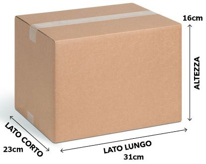 Immagine di CARTONI IMBALLO 20pz 31x23xH16cm CARTONE AVANA