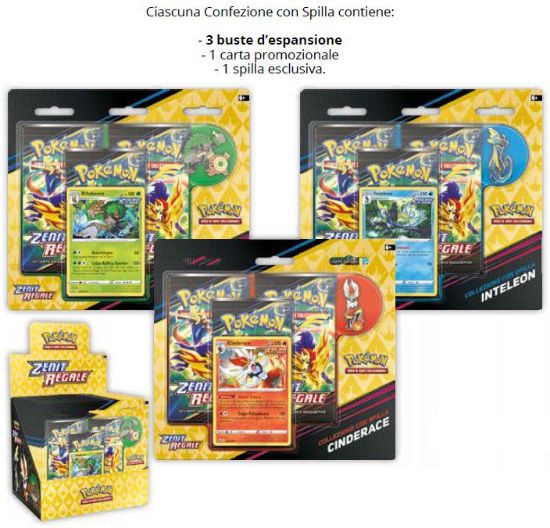 Immagine di CARTE DA GIOCO POKEMON BUSTINA COLLEZIONE SPILLA RILLABOOM (V.23,90)