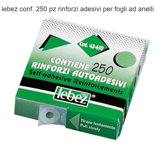 Immagine di RINFORZI ADESIVI PER RICAMBI ANELLO 1pz