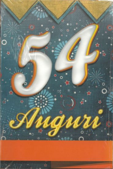 Immagine di BIGLIETTI AUGURI ANNI 54 - 10pz - N.54