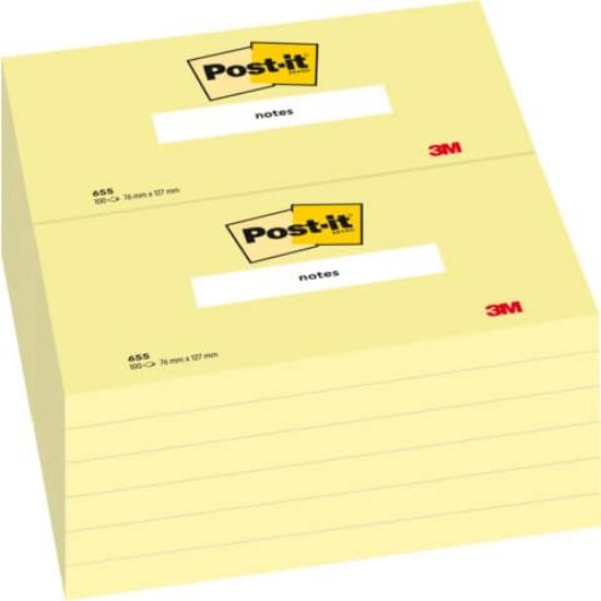 Immagine di POST-IT 3M 655 12pz 76X127 GIALLO SUPER STICKY