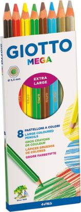 Immagine di PASTELLI GIOTTO MEGA 9mm 8 COLORI 1pz