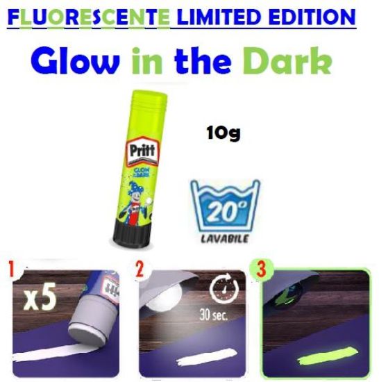Immagine di COLLA STICK 10gr 1pz PICCOLA GLOW DARK VERDE FLUO - PRITT