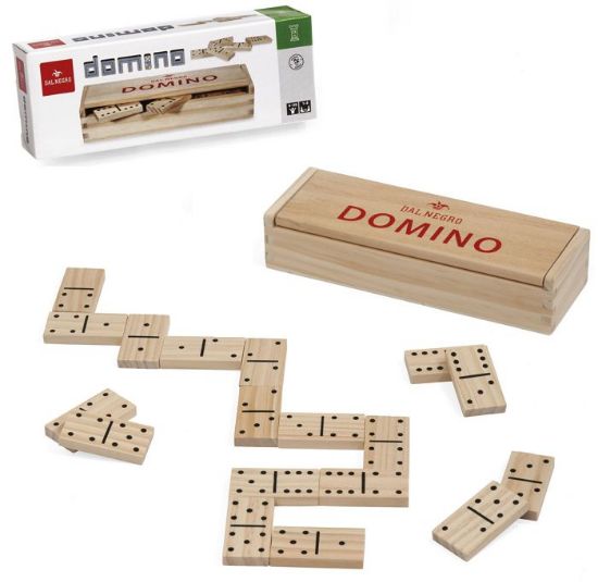 Immagine di GIOCHI SCATOLA DOMINO LEGNO 1pz DAL NEGRO