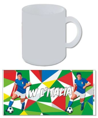 Immagine di TAZZA MUG W L'ITALIA 1pz CERAMICA - H9,5 cm - CALCIATORE ITALIA