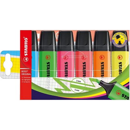 Immagine di EVIDENZIATORE STABILO BOSS 6pz BLISTER ASSORTITI