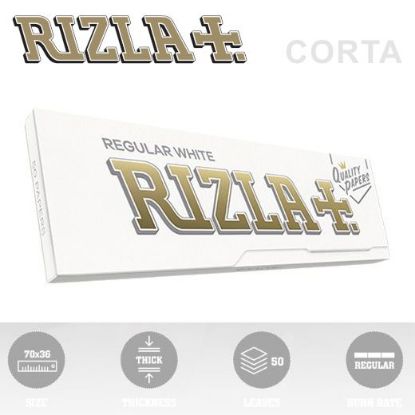 Immagine di CARTINE RIZLA CORTA WHITE 50pz (Acc. 9)-A00017002