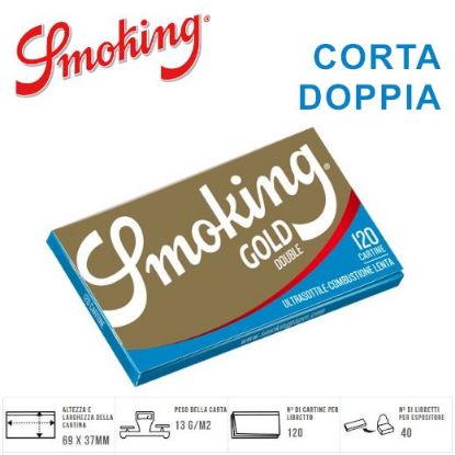 Immagine di CARTINE SMOKING CORTA DOPPIA GOLD 25pz ORO (Acc. 10,8)-A00024007