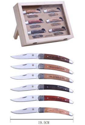 Picture of LAGUIOLE COLTELLI EXPO 6pz WOOD