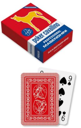 Immagine di CARTE DA POKER CAVALLINO ROSSE MASENGHINI 1pz ORO PROFESSIONAL