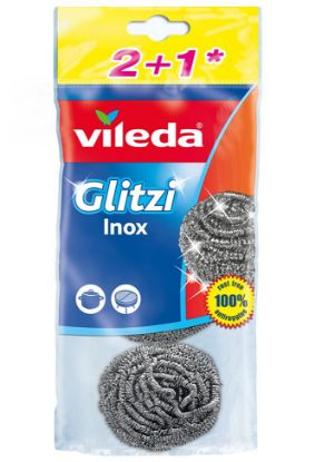 Immagine di SPUGNA VILEDA PAGLIETTA 2+1pz GLITZI INOX