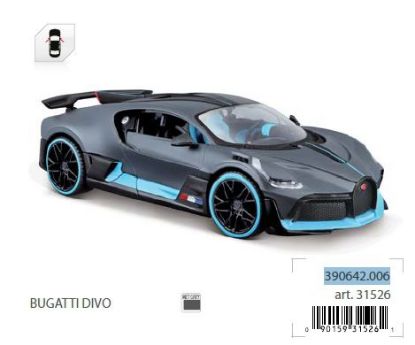 Picture of GIOCHI AUTO 1:24 BUGATTI DIVO 1pz