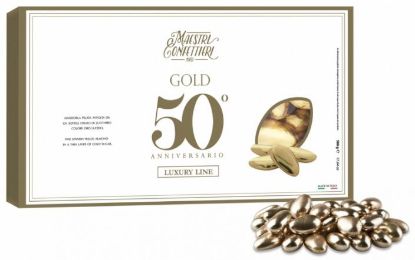 Immagine di CONFETTI MAXTRIS 500GR ORO INCARTATI MANDORLA