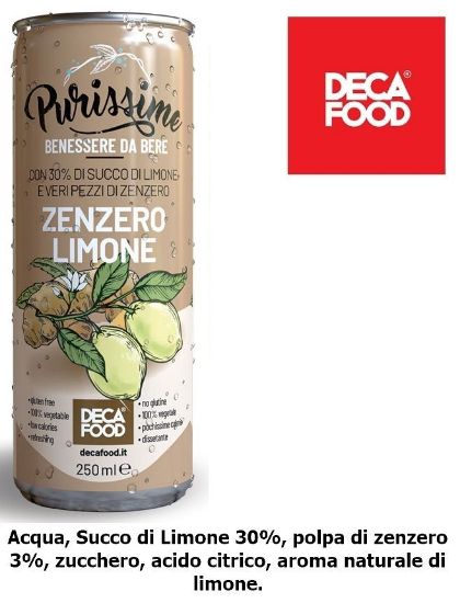 Immagine di BEVANDA PURISSIME 12pz 250ml ZENZERO LIMONE LATTINA - èALOE
