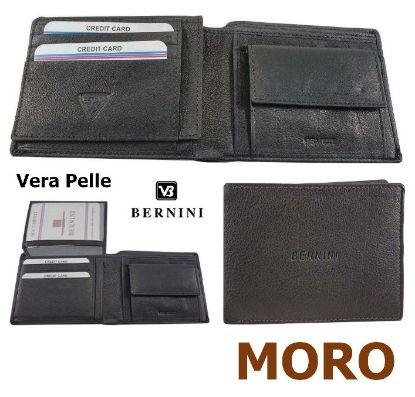 Immagine di PORTAFOGLIO UOMO BERNINI MORO 4921 1pz VERA PELLE PATELLA + MONETA