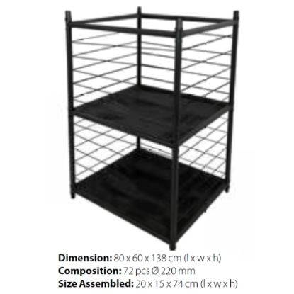 Picture of ESPOSITORE PALLONI MONDO DA TERRA IN PVC 80x60x138cm VUOTO (acquistando 220PZ)