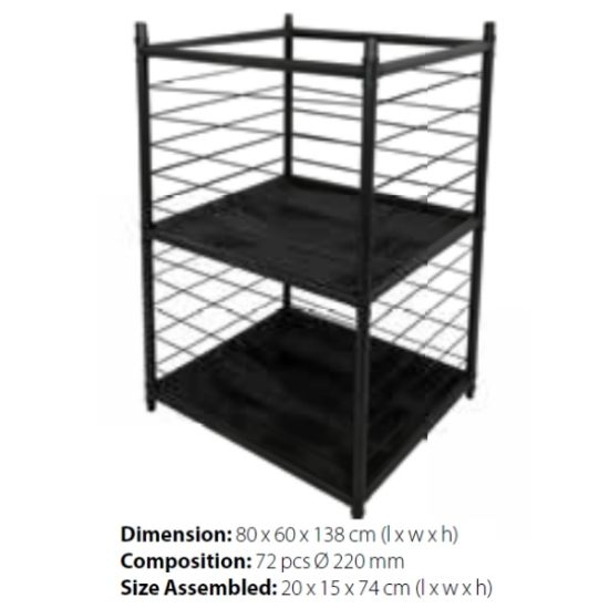 Picture of ESPOSITORE PALLONI MONDO DA TERRA IN PVC 80x60x138cm VUOTO (acquistando 220PZ)