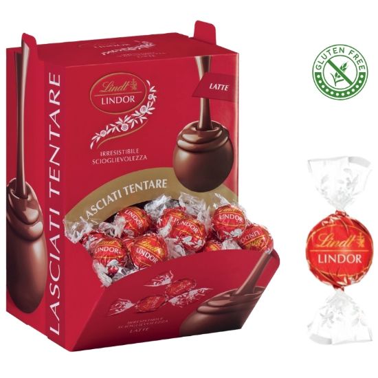 Immagine di LINDT BOULES LINDOR 1200gr LATTE 96pz bocca di lupo - PR2025