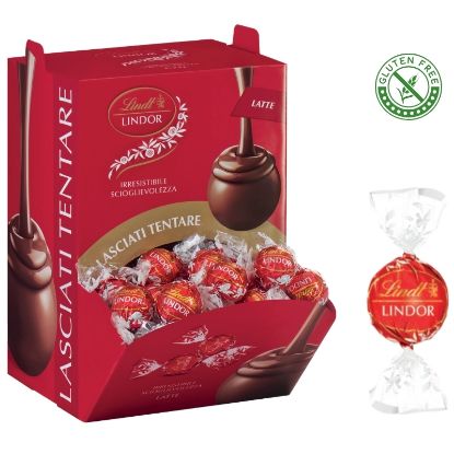 Immagine di LINDT BOULES LINDOR 1200gr LATTE 96pz bocca di lupo - PR2026