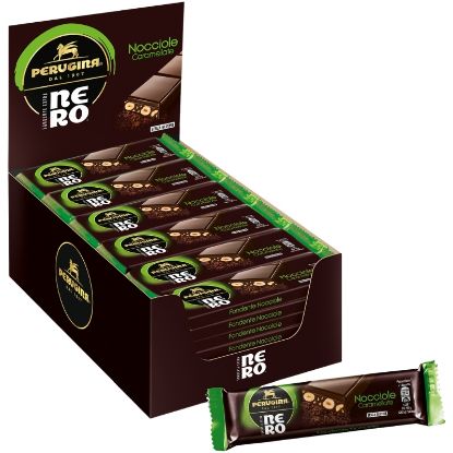 Picture of PERUGINA NERO BARRETTE 35gr 36pz FONDENTE NOCCIOLA