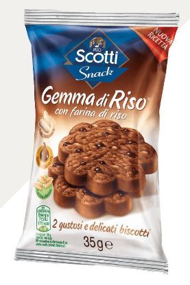 Immagine di RISO SCOTTI BISCOTTI GEMME DI RISO CIOCCOLATO 30pz 35gr