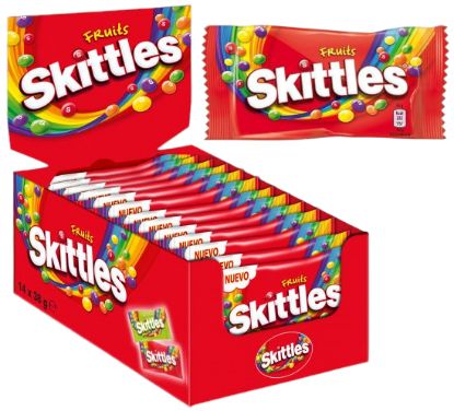 Immagine di SKITTLES CARAMELLE FRUTTA 14pz 38gr ROSSO