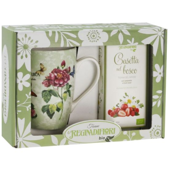 Immagine di REGINADIFIORI SCATOLA REGALO MUG + TISANA BIO CASETTA NEL BOSCO
