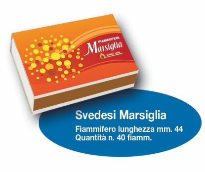 Immagine di FIAMMIFERI SVEDESI MARSIGLIA 100pz DA 40 FIAMMIFERI