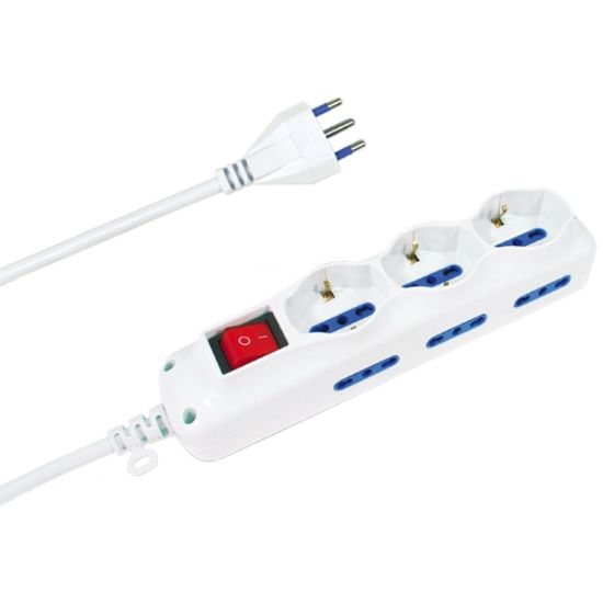 Picture of MULTIPRESA CIABATTA 9 POSTI 3SCHUKO+6bival. - SPINA 16A NOVALINE