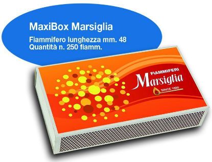 Immagine di FIAMMIFERI MAXI BOX MARSIGLIA 10pz DA 250 FIAMMIFERI