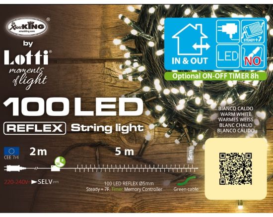 Picture of LUMINARIA LED 100L 5+2mt CALDO 8GIOCHI x ESTERNO VERDE