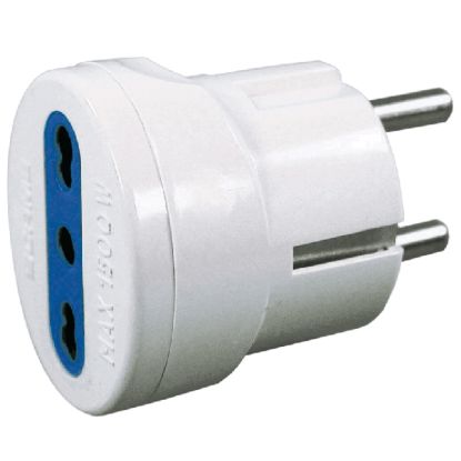 Immagine di PRESA ADATTATORE PRESA BIVALENTE 16/10 A SCHUKO - NOVALINE - CE47B
