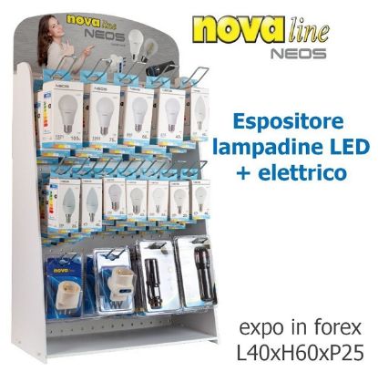 Immagine di LAMPADINE LED + ELETTRICO PROMO 180pz LUCE NATURALE ASS. EXPO DA BANCO - NOVALINE
