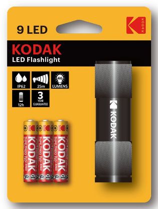 Immagine di TORCIA KODAK 9LED 1pz + 3AAA - BLISTER