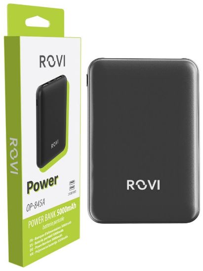 Immagine di BATTERIA ESTERNA POWERBANK 5000mAh BLACK - ROVI