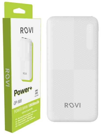 Immagine di BATTERIA ESTERNA POWERBANK 10000mAh WHITE - ROVI