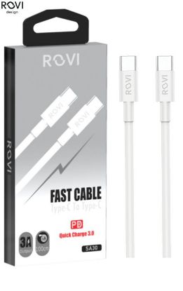 Immagine di CAVETTO TYPE-C to TYPE-C SA30 1mt 1pz BIANCO BLISTER - ROVI