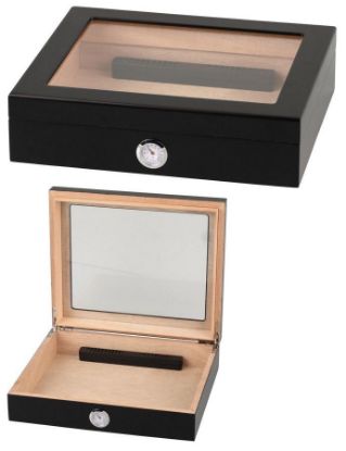 Immagine di UMIDIFICATORE PER SIGARI 1pz 26x22x6,5cm x 20sigari + IGROMETRO