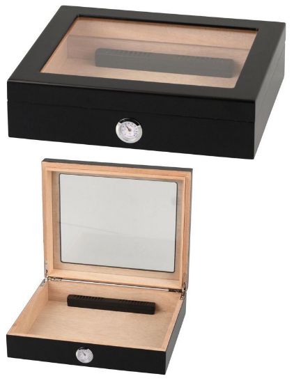 Immagine di UMIDIFICATORE PER SIGARI 1pz 26x22x6,5cm x 20sigari + IGROMETRO
