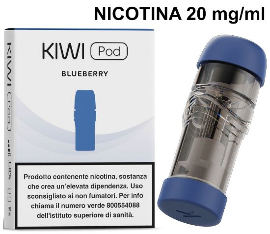 Immagine di KIWI 2/1 E-LIQUID POD 2pz BLUBERRY 1,8ml 20mg/ml - PLN011124