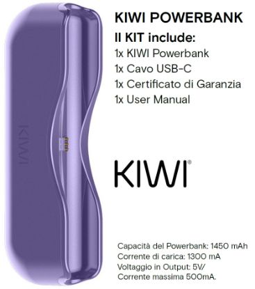 Immagine di KIWI POWER BANK SPACE VIOLET - KIWI VAPOR (pvp.39,90)