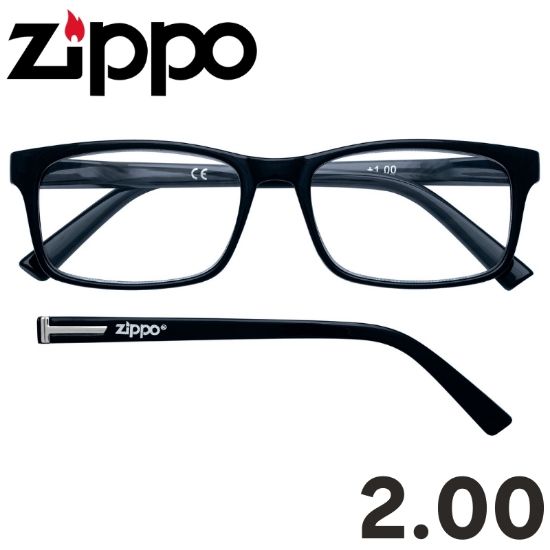 Picture of OCCHIALI GRAD. ZIPPO (da 2.00) 1pz - 31Z-B20-BLK200