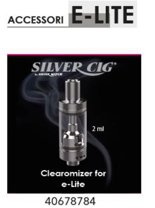 Immagine di SILVER CIG ATOMIZZATORE E-LITE RICAMBIO 1pz